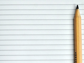 Naklejka premium Сlean sheet with lines with a pencil