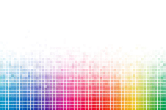 Abstract Rainbow Square Mosaic Background