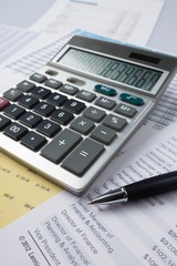 Financial document and calculator