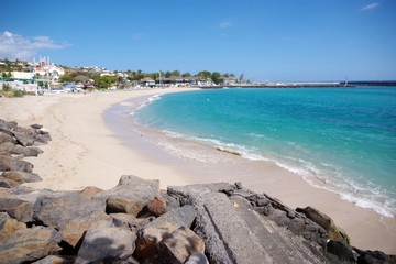 Plage des roches noires à saint gilles (île de la Réunion)