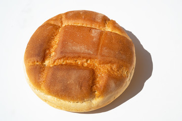 Round baked beautiful bread