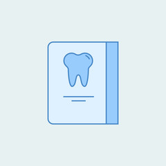 Dentist reception days schedule 2 colored line icon. Simple colored element illustration. Outline symbol design from dental set