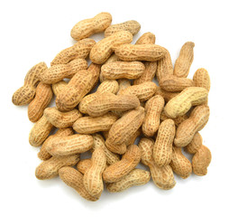 Dried peanuts in closeup