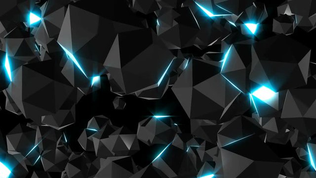 Glossy surface jewels with lights, 3d rendering computer generated backdrop