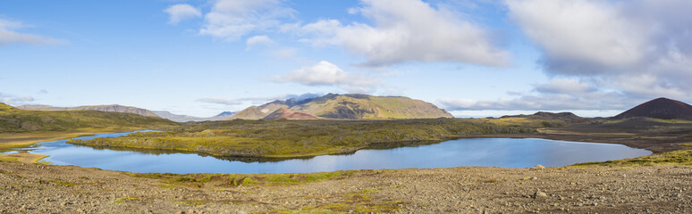 landscape with lake and mountains