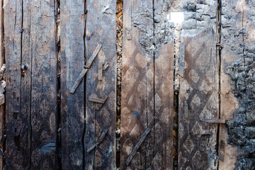 Burned wooden plank background
