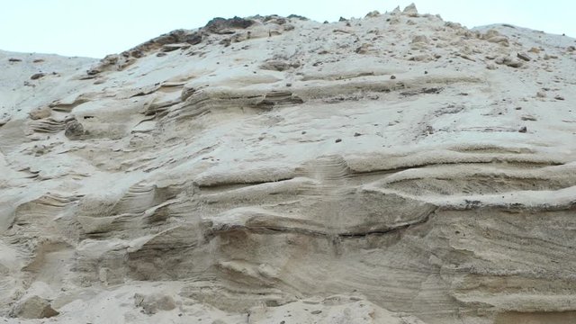 sand dune. earth layers. slow motion HD