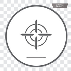 aim icon vector , Target symbols isolated on white background.