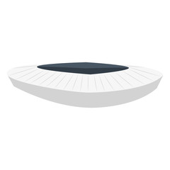 Isolated soccer stadium