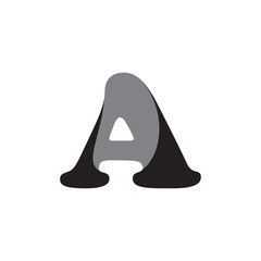 3D A logo letter design