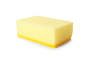 Cleaning sponge for dish washing on white background