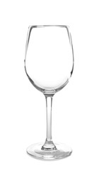 Clean empty glass on white background. Washing dishes
