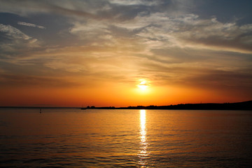 sunset over the sea