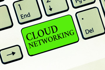 Handwriting text writing Cloud Networking. Concept meaning is term describing access of networking...