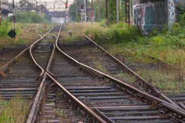 The separation of old railway line.