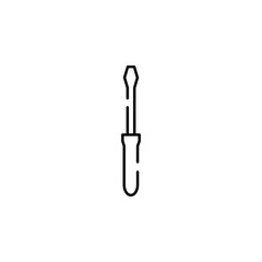 flathead screwdriver icon. Element of construction for mobile concept and web apps illustration. Thin line icon for website design and development, app development
