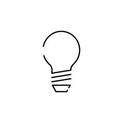 Obraz premium bulb, glass icon. Element of construction for mobile concept and web apps illustration. Thin line icon for website design and development, app development