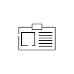 identification of a person icon. Element of construction for mobile concept and web apps illustration. Thin line icon for website design and development, app development