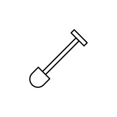 shovel icon. Element of construction for mobile concept and web apps illustration. Thin line icon for website design and development, app development
