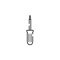 flathead screwdriver icon. Element of construction for mobile concept and web apps illustration. Thin line icon for website design and development, app development