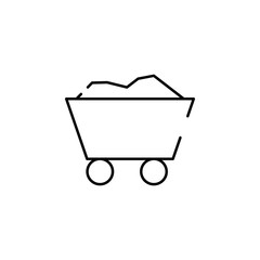 sand-cart icon. Element of construction for mobile concept and web apps illustration. Thin line icon for website design and development, app development