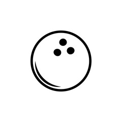 Obraz premium Bowling ball icon. Element of balls icon for mobile concept and web apps. Detailed Bowling ball icon can be used for web and mobile