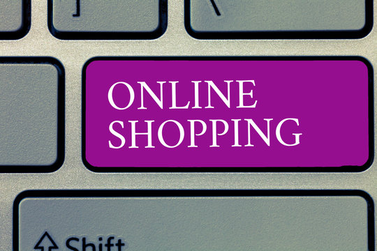 Conceptual hand writing showing Online Shopping. Business photo text allows consumers to buy their goods over the Internet.