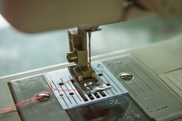 Close up sewing machine