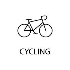 relaxation in cycling icon. Element of recreation icon for mobile concept and web apps. Thin line relaxation in cycling icon can be used for web and mobile