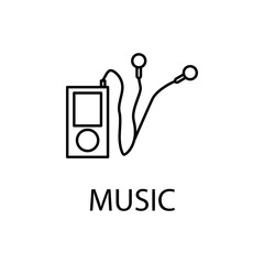 relaxation in music icon. Element of recreation icon for mobile concept and web apps. Thin line relaxation in music icon can be used for web and mobile