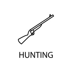relaxation in hunting icon. Element of recreation icon for mobile concept and web apps. Thin line relaxation in hunting icon can be used for web and mobile