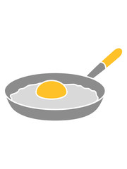 design eigelb spiegelei ei eiweiß cool köchin grillen essen lecker hunger kochen braten chef koch schürze küche frühstück pfanne comic cartoon clipart