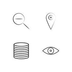 business simple outlined icons set - 224266561
