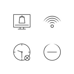 business simple outlined icons set - 224266571