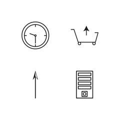 business simple outlined icons set - 224266721