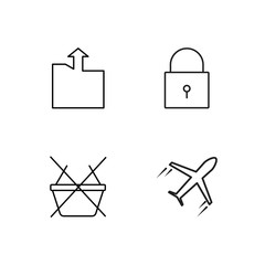business simple outlined icons set - 224266748