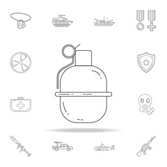 hand grenade icon. Army icons universal set for web and mobile