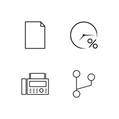 business simple outlined icons set - 224266941