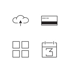 business simple outlined icons set - 224266992