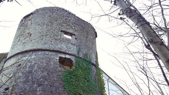 ruins of an old tower ramains of a castle