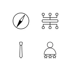 business simple outlined icons set - 224267193