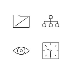 business simple outlined icons set - 224267387