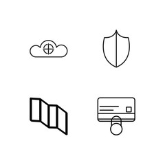 business simple outlined icons set - 224267576