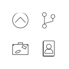business simple outlined icons set - 224268128