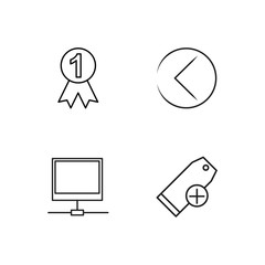 business simple outlined icons set - 224268185