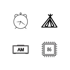 business simple outlined icons set - 224268533