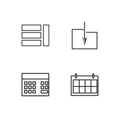business simple outlined icons set - 224268701