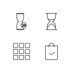 business simple outlined icons set - 224268729