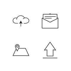business simple outlined icons set - 224268931