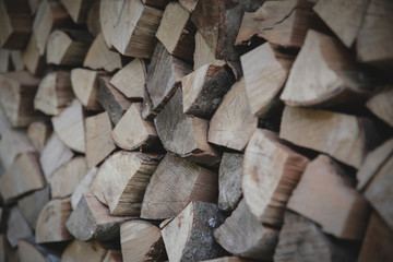 Stack of wood for the oven